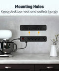 Mounted Must Have 6 Outlet Surge Protector Power Strip With Four And A Half Foot Extension Cord Two Pack 900 Joules Overload