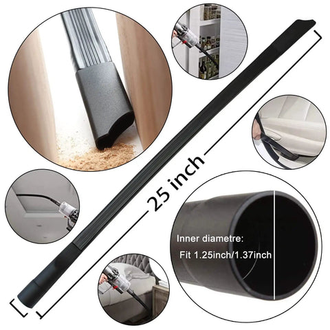 25 inch nozzle for 12 Piece Universal Vacuum Attachment Kit With Hair Brush And Flexible Crevice Tool Pro Grade Wet Dry Shop Vac