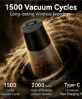Smart Vacuum Coffee Canister For Beans Nuts And Tea 650 Ml Airtight Food Storage Jar with digital display and black design.