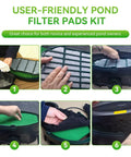 User assembling All In One Pond Filter Maintenance Kit For Outdoor Ponds 600 To 900 Gallons, 3 Stage Filtration Foam Filter Pads