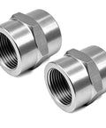 Badass Heavy Duty Two Pack One Half Inch Hex Coupling Npt Female To Female Pipe Connector 304 Stainless Steel Rust Resistant Adapter