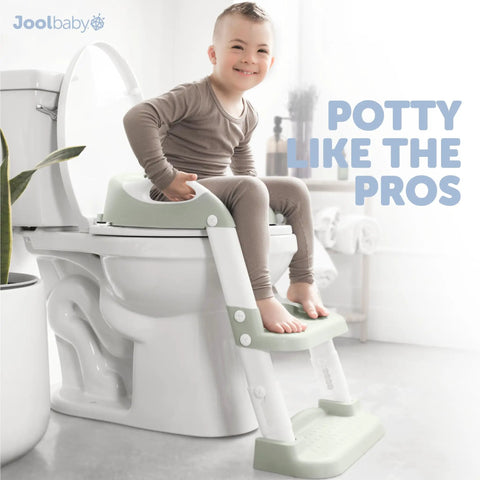 Tot Potty Training Seat With Two Step Ladder And Splash Guard Adjustable Height Bathroom Stool For Kids Hecka Easy Independent Toilet Setup In Nifty Sage