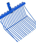 Heavy Duty Manure Fork Replacement Head For Metal Pitchfork, Angled Tines Garden Rake Attachment, Blue, 15x11 inches