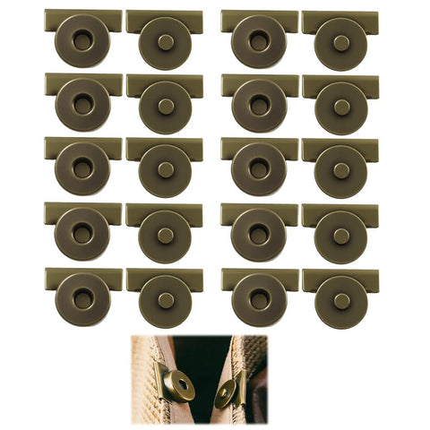 Rad Magnetic Snaps for Purses and Totes No Sew Button Clasps 40 Piece Variety Pack with 4 Stylish Colors, zinc alloy hardware.