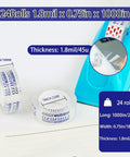 Crystal Clear Tape Refills Bulk Pack For Dispenser, 24 Rolls Of 0.75 Inch Wide By 1000 Inch Long Transparent Office And School Tape displayed near a dispenser.