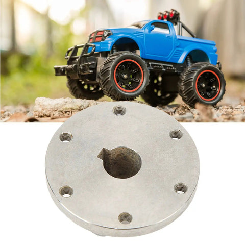 Heavy Duty 14mm Stainless Steel RC Shaft Coupling With Chain Slot And Flange Connector For RC Hobby Parts shown with blue RC truck.
