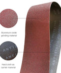 6x48 Inch Sanding Belt Pack Includes Two Each Of 80 120 150 Grit Aluminum Oxide Belts For Sander showing material details