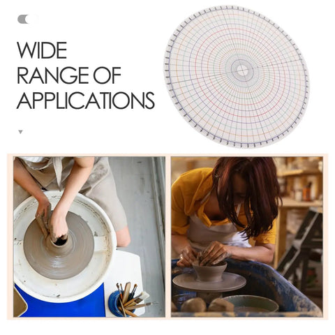 Slick Circle Ruler And Pottery Layout Template For Dead-On Marking On Rotary Disc Trimmers Built For Clay Sculpting And Ceramic Making That Delivers Flawless Rounds Without The Drama