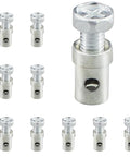 Universal Clutch Brake Throttle Cable Ends And Stops One Eighth Inch Cable Clamps Lock Repair Kit, stainless steel, 10 pack