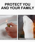4 Pack Fire Blanket 40x40 Inches Fiberglass Emergency Fire Safety demonstration of fire resistance and flame retardant properties