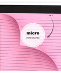 Pink Legal Pad 8.5 X 11 Wide Ruled Writing Pad Set With Perforated Backing 30 Sheets Per Pad 20lb Colored Paper micro perforation