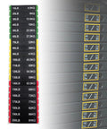Gym Weight Stack Labels For Weight Identification On Fitness Equipment For Home Or Commercial Gyms, 10 To 200 Lb Decals.