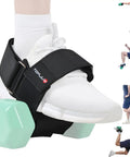 Dumbbell Foot Strap Attachment For Home Gym Workouts turn any dumbbell into a leg workout powerhouse Tibialis Trainer shown in use