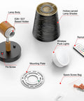 Components of Two Pack Plug In Dimmable RGB White Wall Lights With Smart Bulb And Switch Control Easy App Control