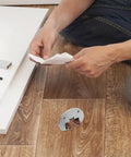 Heavy-Duty Plastic Drawer Slides Replacement Kit With Rollers Bottom Mount installation on wooden floor