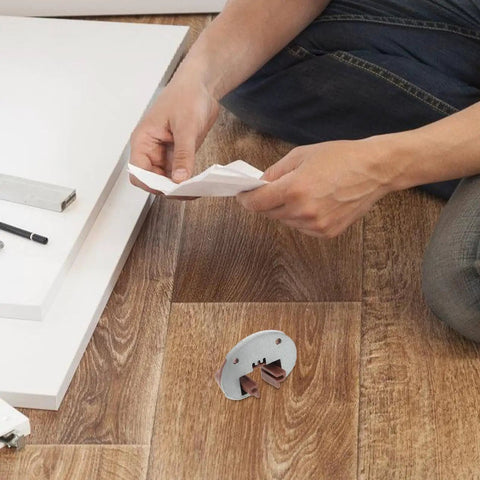 Heavy-Duty Plastic Drawer Slides Replacement Kit With Rollers Bottom Mount installation on wooden floor