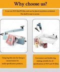 GFJYKDL 1800W Adjustable Heat Shrink Wrap Machine with a heat gun and films for easy packaging of food and toys.
