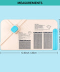 No Stress 3 In 1 Envelope Punch Board And Gift Box Maker For DIY Scrapbooking, white with measurements shown.