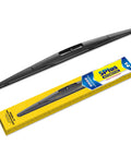 Top Tier Rear Wiper Blade 14 Inch Straight Bolt On For Honda Crv And Acura Mdx Utilizing Heavy Duty PTFE Coated Rubber displayed on its packaging.