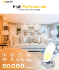 36 Pack 6 Inch Led Recessed Lights Canless Wafer Downlight 5 Cct Switchable Dimmable Ceiling Fixtures in modern living room.