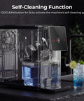 Countertop Nugget Ice Maker With High Output 33 Lbs Per Day Automatic Ice Dispenser Self Cleaning Portable Ice Machine with touch screen