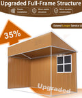 Heavy Duty Metal Tool Shed With Windows Lockable Door And Ventilation Weatherproof Outdoor Storage For Backyard And Lawn Gear 8 By 4 Feet Durable Brown Finish Built To Last For Tool Organization And Patio Equipment