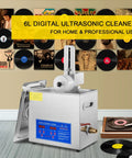 Keep Your Wax Crack Free With This Sleek Six Liter Ultrasonic Record Cleaner Holds Eight Vinyl Spinners Features Rust Proof Steel And Automatic Drying Rack For Fresh Turntables, showing sleek design.