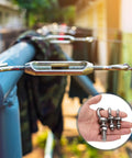 M10 Eye Bolt 50mm Thread Stainless Steel 304 Two Pack With Lock Nuts And Flat Washers for Hanging Hammocks Outdoor Use
