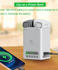 Dual Battery Charging Hub For Mini 5 Pro, Mini 4 Pro, Mini 3 Pro, And Mini 3 Drone used as a power bank charging a USB device.