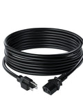 10 Foot Shielded Replacement AC Power Cord NEMA 5 15P To IEC 320C13 Cable for Electronics TV Computer Printer and Monitor