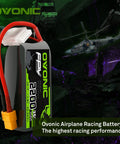 Beefy 4S LiPo Battery 2200mAh 14.8V 35C With XT60 Connector for RC Drones shown with bright green and black design