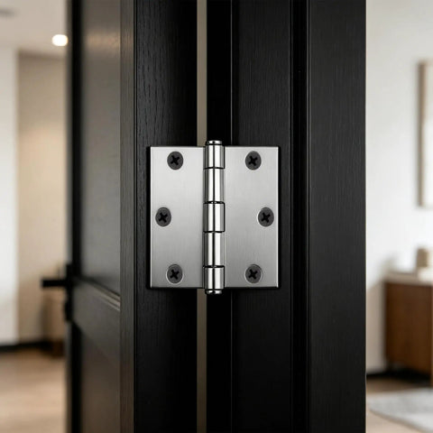 3 Inch Door Hinges Pack Of 12 Brushed Nickel Quiet Heavy Duty Metal Hinges With Soft Close For Hollow Core Doors Rust Resistant