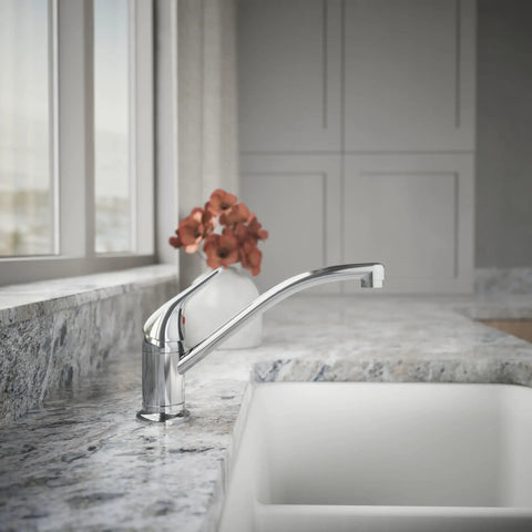 JOLT Swing Spout Faucet Without Side Spray In Metal Construction With Polished Chrome Finish, Deck Mounted Single Hole Installation
