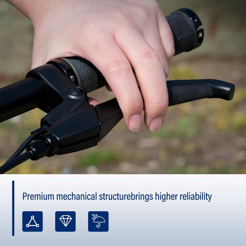 Aluminum Alloy Electric Bike Brake Levers With 3 Pin Male Connectors For BAFANG Mid Drive And Hub Motors, 3.8 Inch Cable, Durable Handlebar Grips, Fits BBS01 BBS02 BBSHD, Easy Install Upgrade