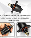 Direct Fit Car Idle Air Control Valve And Throttle Response Regulator shown from hand and side angles with copper core interface.