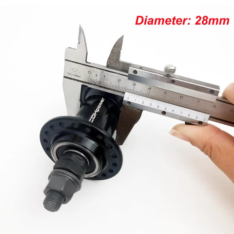 Front Bicycle Hub Aluminum Alloy 36 Hole 100mm Width Three Eighths Thread For 14G Spokes Rotary Disc Brake Rotor Compatible Disc Brake