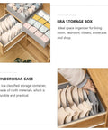 Slick Seven Compartment Folding Fabric Drawer Organizer For Underwear Socks And Hair Accessories To Quick Clean Up Your Bedroom Closet Space Without Any Sweat Or Hassle Today with bras and socks organized.