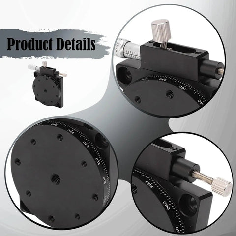 Close-up of Manual Displacement Platform RS60L GoTo Multipurpose Lightweight Camera Mount With 360 Degree Spin And Easy Tilt Adjust
