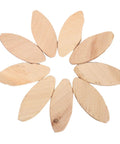 200 Pcs Assorted Beech Wood Blanks For Biscuit Jointer No 20 And No 0 Flattened And Glue Ready in circular arrangement.