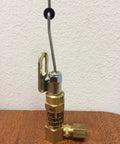 Throttle Control Cable For 5.5 To 6.5 HP Gas Engine Compressors And Knockoff Engines, brass construction, side view