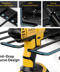 Power Tool Organizer Wall Mount Drill Holder Heavy Duty Garage Storage Rack with anti-drop design and sturdy welded joints