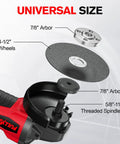 Killer Cordless Angle Grinder Powered By A Beefy Brushless Motor Cranking 12000 Rpm with 4-1/2 in wheels and 7/8 in arbor components.