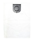 HEPA Fleece Vacuum Bags For VC 40 U Vacuum Wet And Dry Dust Collection 5 Pack White, shown with black seal opening.