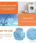 Reusable Wet Dry Vac Filter Set VF2002 90107 Dry Disc Vacuum Filters full view with washing instructions and setup guide.