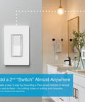 Claro Smart Light Switch With Wall Plate For Caseta Lighting 5 Amp Neutral Required Works With Alexa Google Assistant Apple HomeKit Ring And Sonos in bathroom setting
