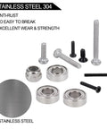 Axial 120Pcs RC Screw Kit With Bearings For SCX30 Crawler Upgrade Set including stainless steel screws and bearings with anti-rust features.