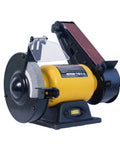 Industrial Grade Two In One Bench Grinder And Belt Sander Combo with 6-inch grinding wheel and heavy duty motor.