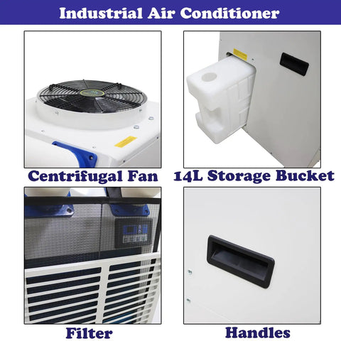 Heavy Duty Shop Cooler Rig With Smart Controls And Massive Fourteen Liter Tank Drops Killer Chill With Centrifugal Fan and 14L Bucket.