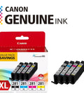 XL Four Color Dye Based Ink Value Pack Black Cyan Magenta Yellow For Compatible All In One Printers Including TR8520 TS9120