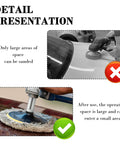 5/8-11 Thread Angle Grinder Extension Shaft For Buffering Pads And Car Polishers, Universal Grinder Attachments Amp Up Reach, Compatibility With Most Angle Grinders, Easy Install, Durable Steel Construction showing grinder polishing in tight and open areas